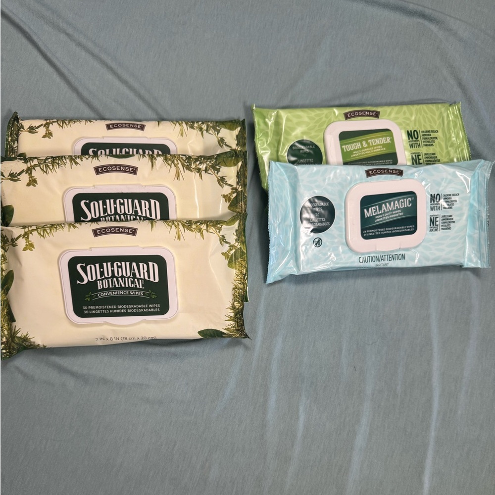 3 Sol-U-Guard Botanical and 1 Melamagic Cleaning and 1 Tough & Tender Wipes Set